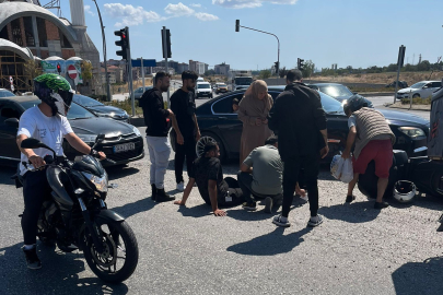 Tekirdağ'da otomobile çarpmamak için manevra yapan motosiklet devrildi: 1 yaralı