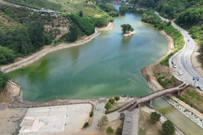 Trabzon'daki Sera Gölü yüzeyinden 30 kamyon çöp temizlendi