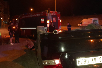 Malatya'da kontrolden çıkan araç devrilip ters döndü: 1 yaralı