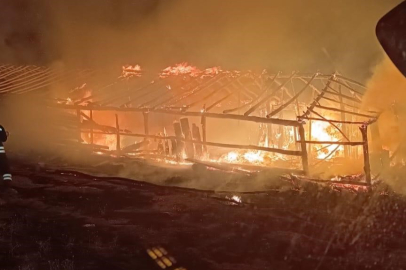 Muş'ta ahır yangını: Hayvanlar son anda kurtarıldı