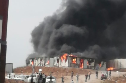 Osmaniye'de inşaat işçilerinin kaldığı konteynerde yangın