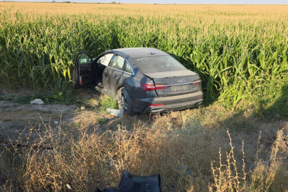 Aksaray'da kazada iki otomobil mısır tarlasına savruldu: 7 yaralı