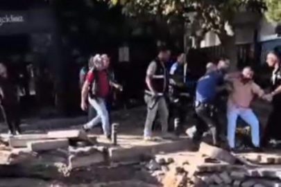 Bursa'da kafeterya yıkımında ortalık karıştı! Polis yaralandı