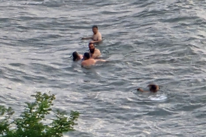 Boğulma tehlikesi geçiren 3 kadını vatandaşlar kurtardı