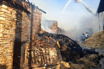 Kütahya’da köyde çıkan yangında 4 ev hasar gördü