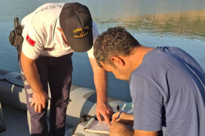 Tunceli'de yasak ağ ile balık tutan şahsa ceza