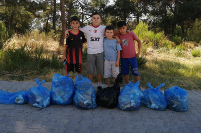 Manisa'da yangın sonrası miniklerden örnek davranış