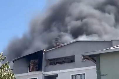 Bursa'da 6 katlı apartmanda korkutan yangın