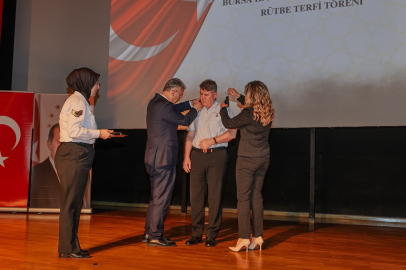 Bursa’da jandarma personeli için rütbe terfi töreni düzenlendi