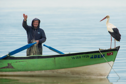 Bursa'da 'Yaren’ leylek Adem amcaya veda etti