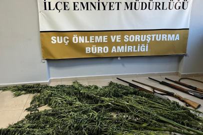 Ankara Akyurt’ta uyuşturucu operasyonu: Hint keneviri ve ruhsatsız tüfekler ele geçirildi