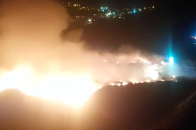 Giresun Şebinkarahisar'da çöp toplama alanında yangın