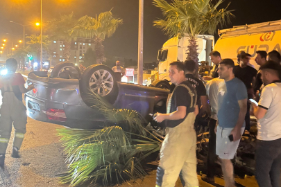 Mardin'de takla atan otomobil sürücüsü yaralandı