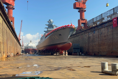 TCG İçel fırkateyni suya indirildi