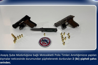 Bingöl’de 2 ruhsatsız tabanca ele geçirildi