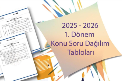 Ortak yazılı sınavlara yönelik örnek konu soru dağılımı tabloları yayımlandı