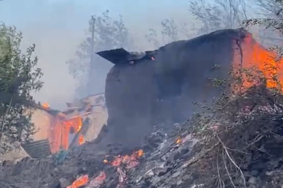 Tunceli'de yangın: Evler ve ağaçlık alan alevlere teslim oldu