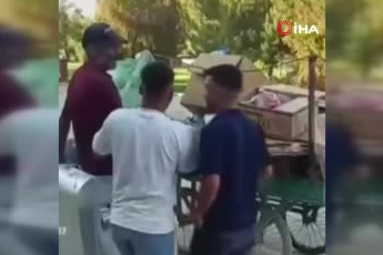 Kahramanmaraş'ta çöpten atık toplayan şahıs darbedildi: O anlar kamerada