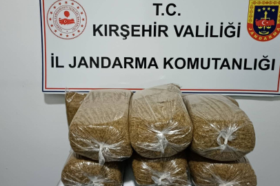 Kırşehir'de yolcu otobüsünde 42 kilo kaçak tütün ele geçirildi