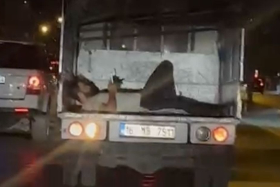 Bursa'da tehlikeli yolculuk! Kapağı açık kasada...