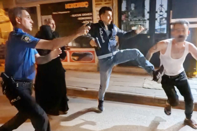 Aksaray'da kavgaya müdahale eden polise bıçak ve sandalyeli saldırı: 2'si polis 4 yaralı