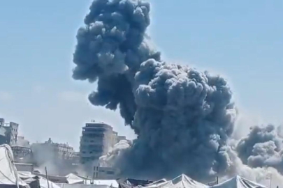 Katil İsrail ordusu Gazze’nin batısında bir binayı füzeyle vurdu