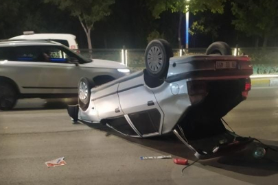 Elazığ’da otomobil takla attı: 1 yaralı