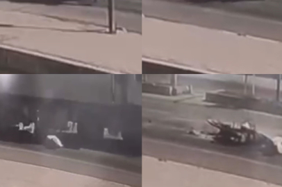 Mersin'de o anlar kamerada: Kamyon motosikletliyi ezdi