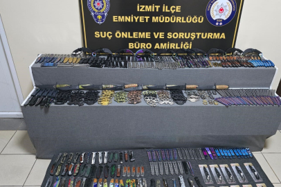 Kocaeli'de 405 adet ruhsatsız kesici alet ele geçirildi