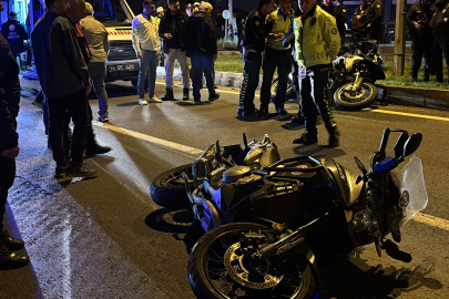 Bolu'da motosikletli polis ekipleri kaza yaptı: 4 yaralı