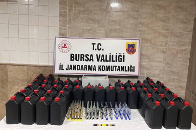 Bursa’da 200 litre etil alkol ve 99 adet alkol kiti ele geçirildi!