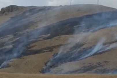 Hakkari Yüksekova’da anız yangını