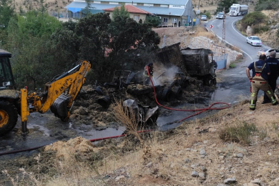 Ankara’da aynı tırda peş peşe yangın çıktı