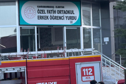 Kahramanmaraş'ta öğrenci yurdunda yangın paniği
