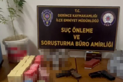 Kocaeli'de kaçak tütüncüye operasyon: Silahlar ele geçirildi