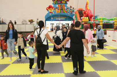 Samsun'da balonya özel misafirlerini ağırladı