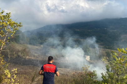 Sinop Türkeli’de otluk alanda çıkan yangın söndürüldü
