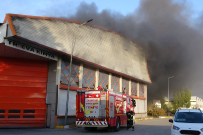 Erzurum'da fabrikada yangın