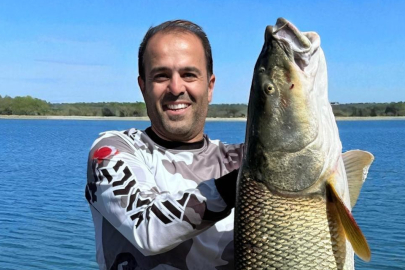 Elazığ'da 34 kiloluk dev turna yakalandı