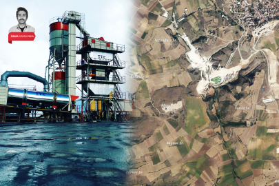 Bursa'da tarım arazilerinin ortasına asfalt fabrikası! Dere uyarısı...