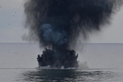 Balıkçıların bulduğu insansız deniz aracı imha edildi