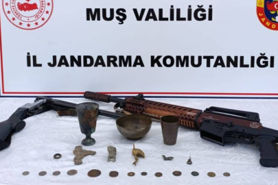 Muş’ta tarihi eser operasyonu: Çok sayıda obje ele geçirildi