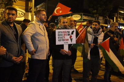 Bursa ve çevre illerinde İsrail'in Küresel Sumud Filosu'na saldırılarına tepki