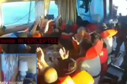 İsrail'den Sumud Filosu'na saldırı! Baskın anı kamerada...