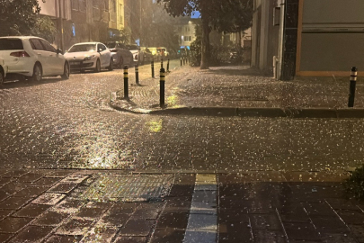 Çanakkale'de dolu yağışı etkili oldu