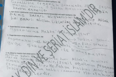 Bursa'da "şeriat" ibareli sınav kağıdı gündem oldu!