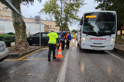 Edirne’de yola dökülen yağ zincirleme kazaya yol açtı