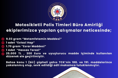 Bingöl’de uyuşturucu operasyonu: 1 şüpheli tutuklandı