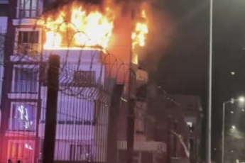 Konya'da apartmandan alevler yükseldi