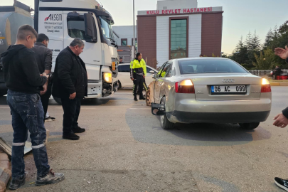 Konya Kulu'da tanker ile otomobil çarpıştı, kaza ucuz atlatıldı